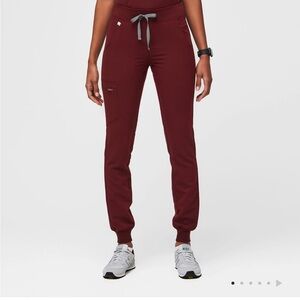 Figs Burgundy Zamora jogger Scrub Pants